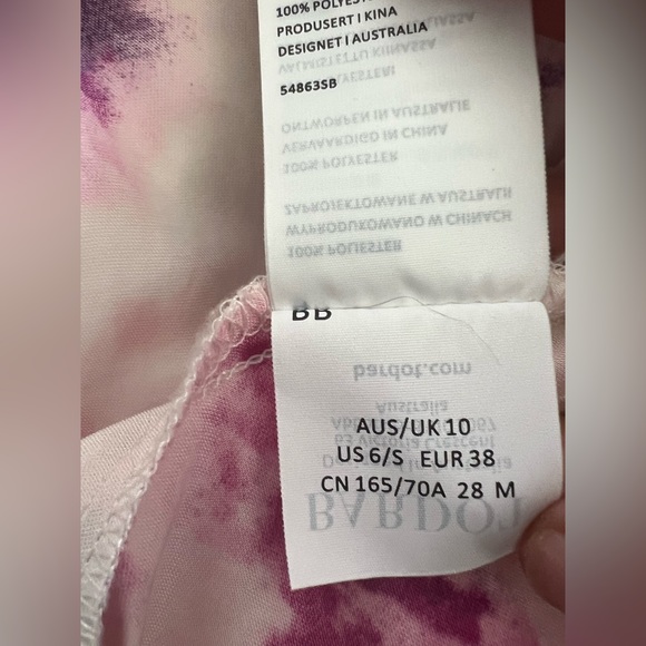 Bardot Water Color Knee Length Satin Skirt Sz S - Picture 4 of 9